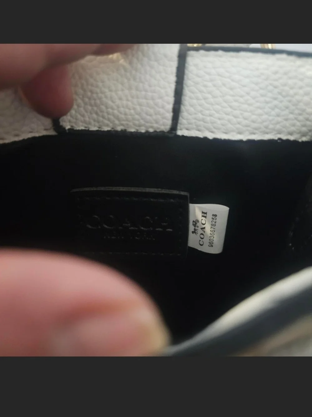 Coach Mini Signature Tote in Khaki with White Trim
